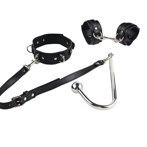 Anal Cuffs Beaded and 5334 Hook Elegant with Collar 0528